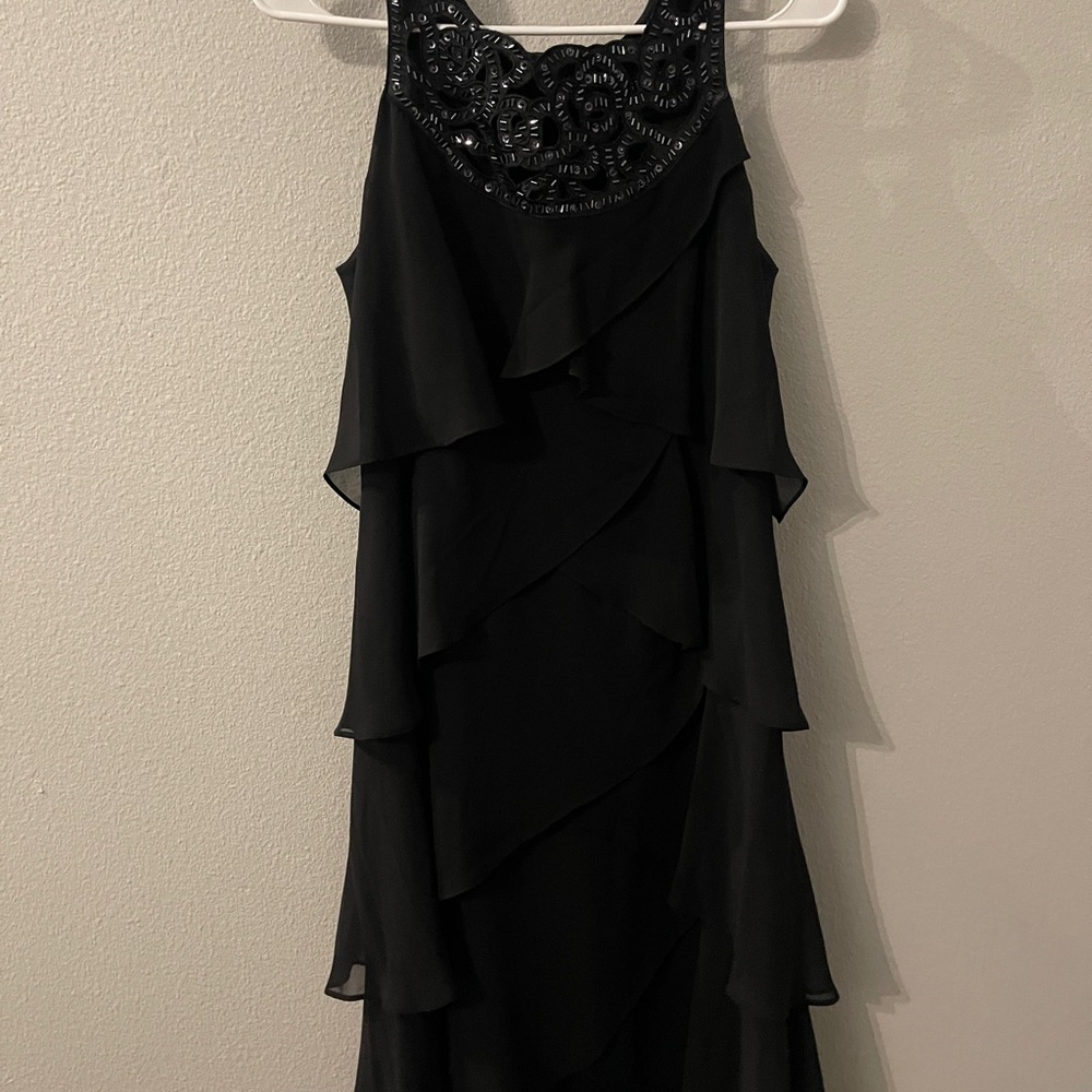 SLNY Black Sleeveless Dress